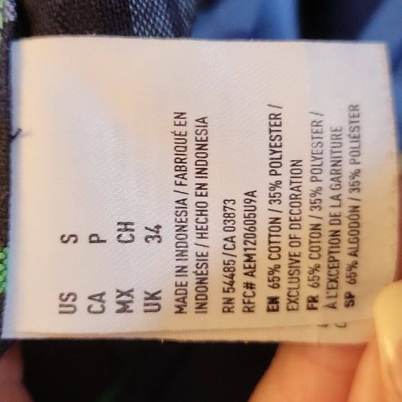 American Eagle Classic Fit Plaid Button Down Shirt - Picture 7 of 8